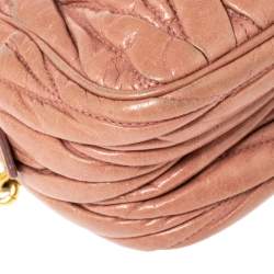 Miu Miu Pink Matelassé Leather Camera Shoulder Bag