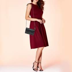 Pre Owned حقيبة كتف ميو ميو جلد ماتيلاس أسود بقلاب