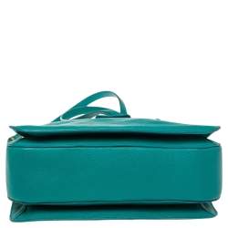 Pre Owned Miu Miu Green Madras Leather Tote