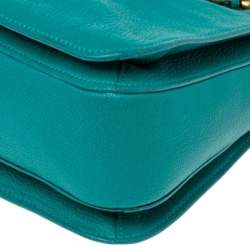 Pre Owned Miu Miu Green Madras Leather Tote