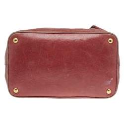 Pre Owned حقيبة يد ميوميو سحاب علوى جلد مجعد وردى