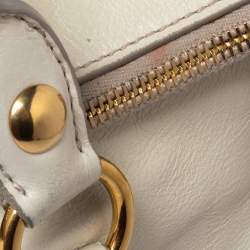 Miu Miu Off White Leather Bow Satchel