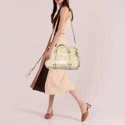 Miu Miu Off White Leather Bow Satchel