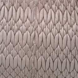 Pre Owned Miu Miu Beige Leather Matelassé Crystal Embellished Tote
