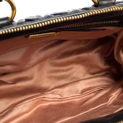 Pre Owned حقيبة ساتشل ميو ميو باوليتو جلد ماتيلاس أسود