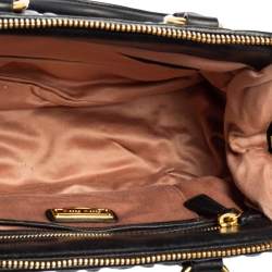 Pre Owned حقيبة ساتشل ميو ميو باوليتو جلد ماتيلاس أسود