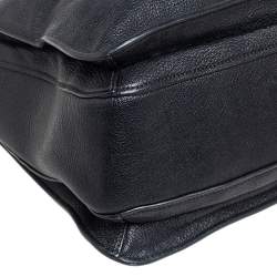 Pre Owned Miu Miu Black Leather Large Madras Tote 