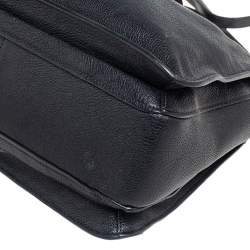 Pre Owned Miu Miu Black Leather Large Madras Tote 