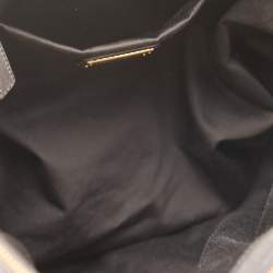 Pre Owned حقيبة يد ميو ميو سحاب جلد مبطن رمادي