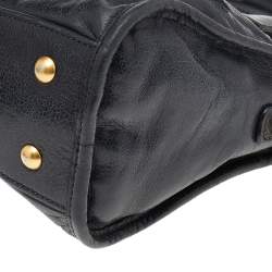 مملوكة مسبقًا Miu Miu Black Vitello Shine Leather Bauletto Satchel