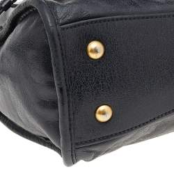 مملوكة مسبقًا Miu Miu Black Vitello Shine Leather Bauletto Satchel