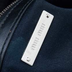 Pre Owned Miu Miu Black Matelassé Nappa Leather Crystal Shoulder Bag