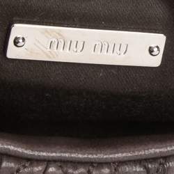Miu Miu Mauve Matelassé Leather Turnlock Flap Shoulder Bag