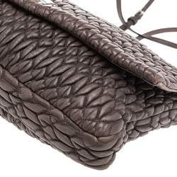 Miu Miu Mauve Matelassé Leather Turnlock Flap Shoulder Bag