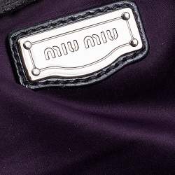 Miu Miu Black Matelasse Leather Tote