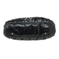 Miu Miu Black Matelasse Leather Tote
