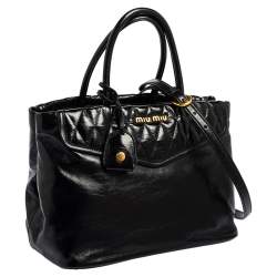 Pre Owned حقيبة يد ميو ميو جلد مبطن ترابو لامع فيتالو