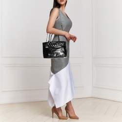 Pre Owned حقيبة يد ميو ميو جلد مبطن ترابو لامع فيتالو