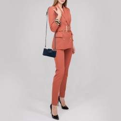 Miu Miu Navy Blue Matelasse Leather Phone Bag