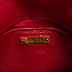 Pre Owned Miu Miu Burgundy Matelasse Leather Flap Shoulder Bag