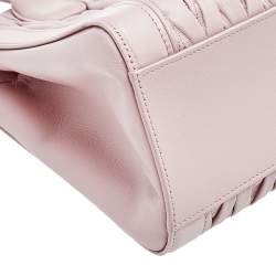 Pre Owned حقيبة ساتشل ميو ميو كونفيتندال جلد ماتيلاس وردي