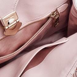 Pre Owned حقيبة ساتشل ميو ميو كونفيتندال جلد ماتيلاس وردي