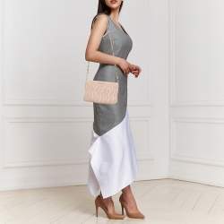 Pre Owned  Miu Miu Blush Pink Matelassé Leather Clutch 