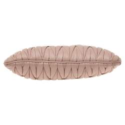 Pre Owned  Miu Miu Blush Pink Matelassé Leather Clutch 