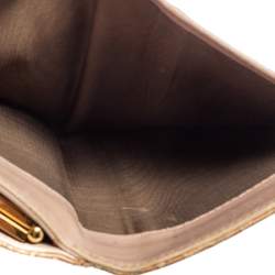 Miu Miu Beige Croc Embossed Leather Long Wallet
