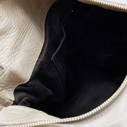 Miu Miu Grey Vitello Lux Leather Bow Satchel