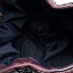 Pre Owned حقيبة يد توتس ميو ميو شوبر جلد ماتيلاس بني شيكولاتة كبيرة