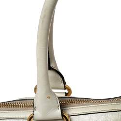 مملوكة مسبقًا Miu Miu Beige Vitello Shine Leather Bauletto Satchel