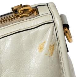 مملوكة مسبقًا Miu Miu Beige Vitello Shine Leather Bauletto Satchel