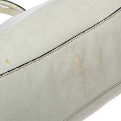 مملوكة مسبقًا Miu Miu Beige Vitello Shine Leather Bauletto Satchel