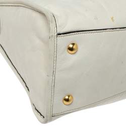 مملوكة مسبقًا Miu Miu Beige Vitello Shine Leather Bauletto Satchel