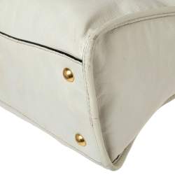 مملوكة مسبقًا Miu Miu Beige Vitello Shine Leather Bauletto Satchel