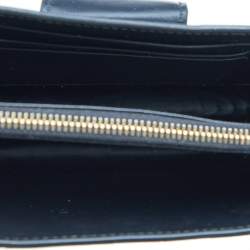 Miu Miu Black Croc Embossed Leather Crossbody Bag