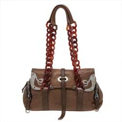 Miu Miu Brown Leather Shoulder Bag