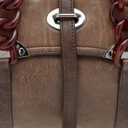 Miu Miu Brown Leather Shoulder Bag