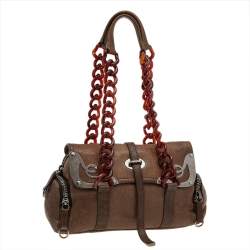 Miu Miu Brown Leather Shoulder Bag