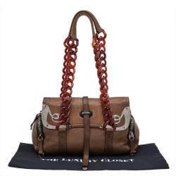 Miu Miu Brown Leather Shoulder Bag