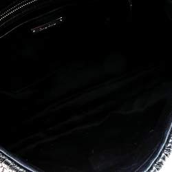 Pre Owned Miu Miu Black Matelassé Nappa Leather Crystal Shoulder Bag