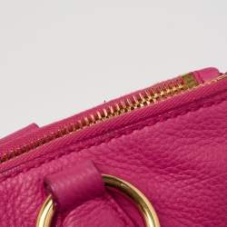 Miu Miu Pink Leather Double Zip Satchel