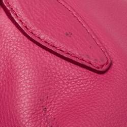 Miu Miu Pink Leather Double Zip Satchel