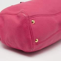 Miu Miu Pink Leather Double Zip Satchel