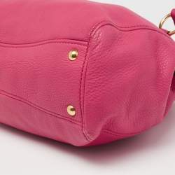 Miu Miu Pink Leather Double Zip Satchel