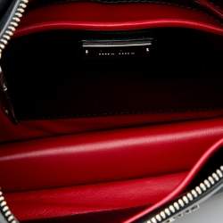 Pre Owned Miu Miu Black Leather Studded Fringe Crossbody Bag