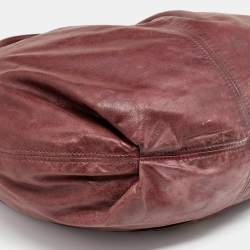 Miu Miu Brown Vitello Lux Leather Front Pocket Hobo