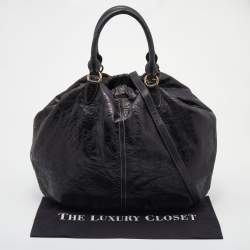 Pre Owned Miu Miu Black Leather Hobo