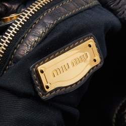 Pre Owned Miu Miu Black Leather Hobo